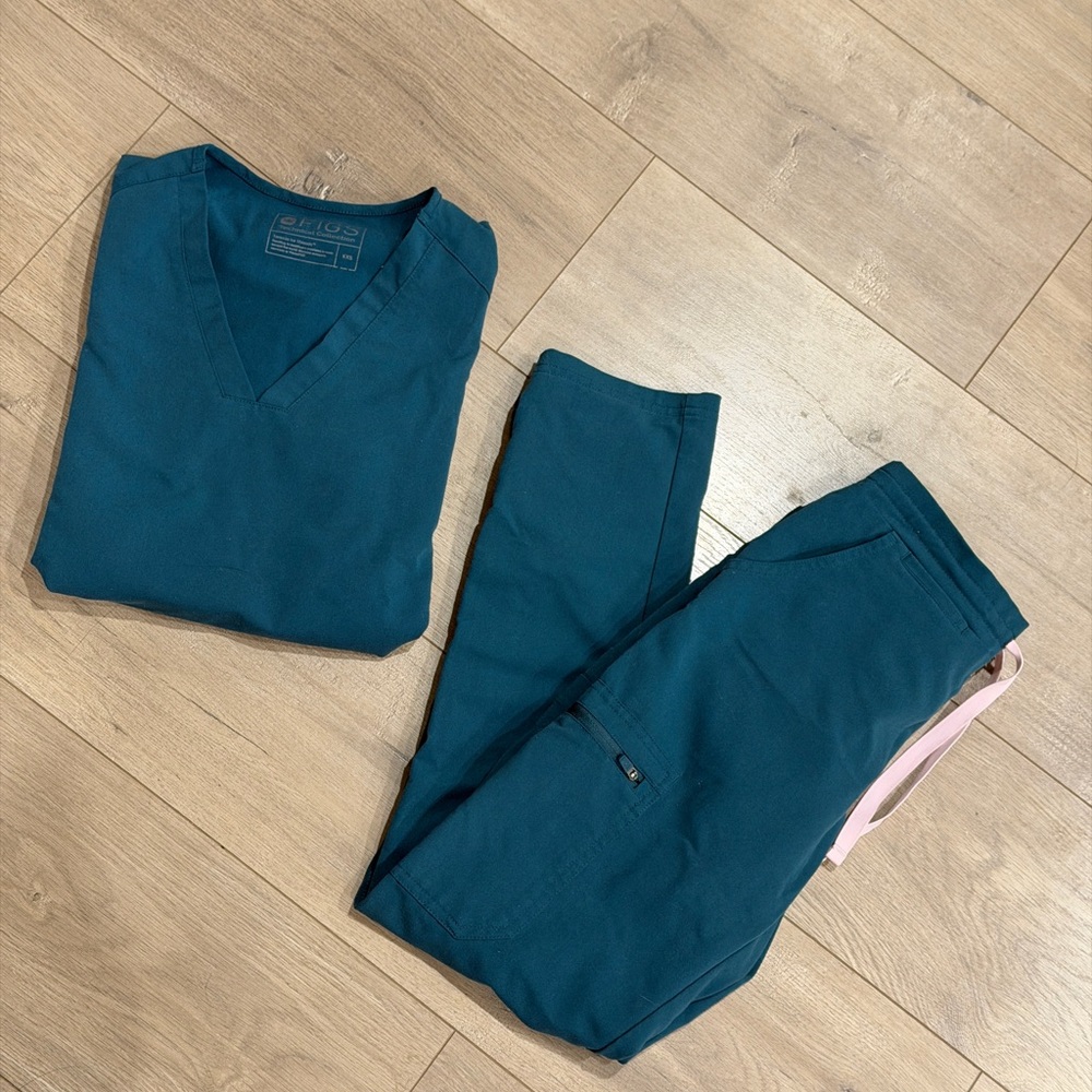Figs Caribbean Blue Scrub Set XXS/XXSP